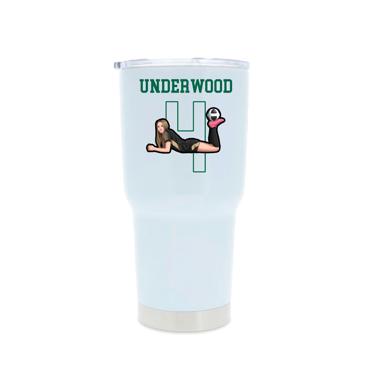30oz Stainless Steel Tumbler — Shirsey in White