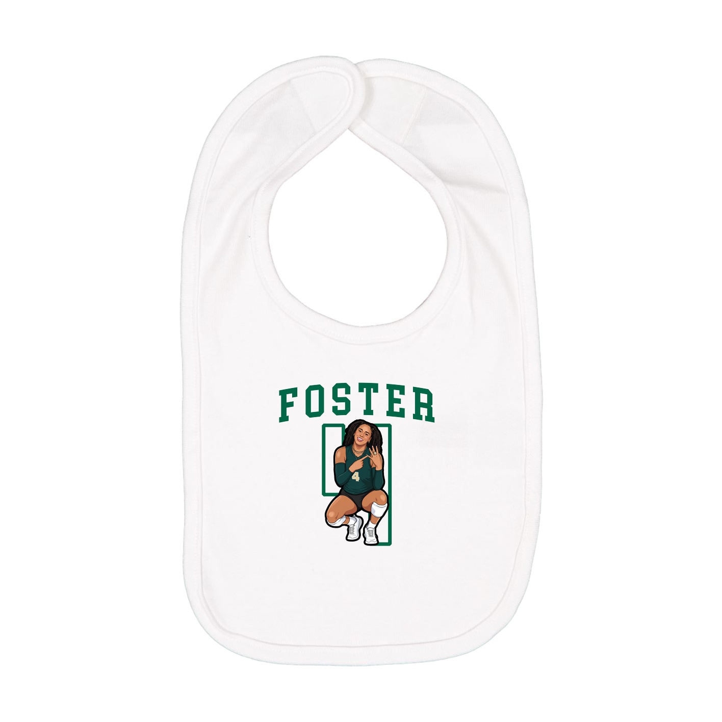 Infant Bib — Shirsey in White