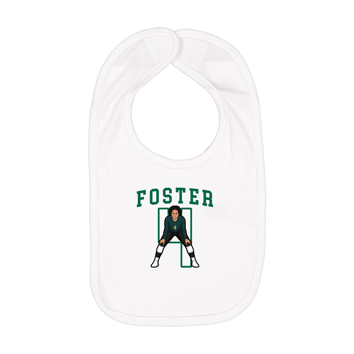 Infant Bib — Shirsey in White