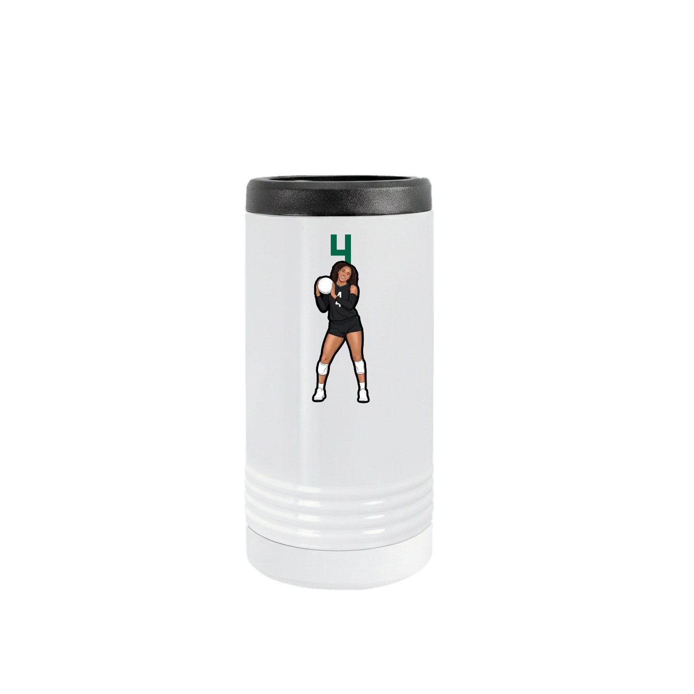 Slim Beverage Holder — Number Top in White