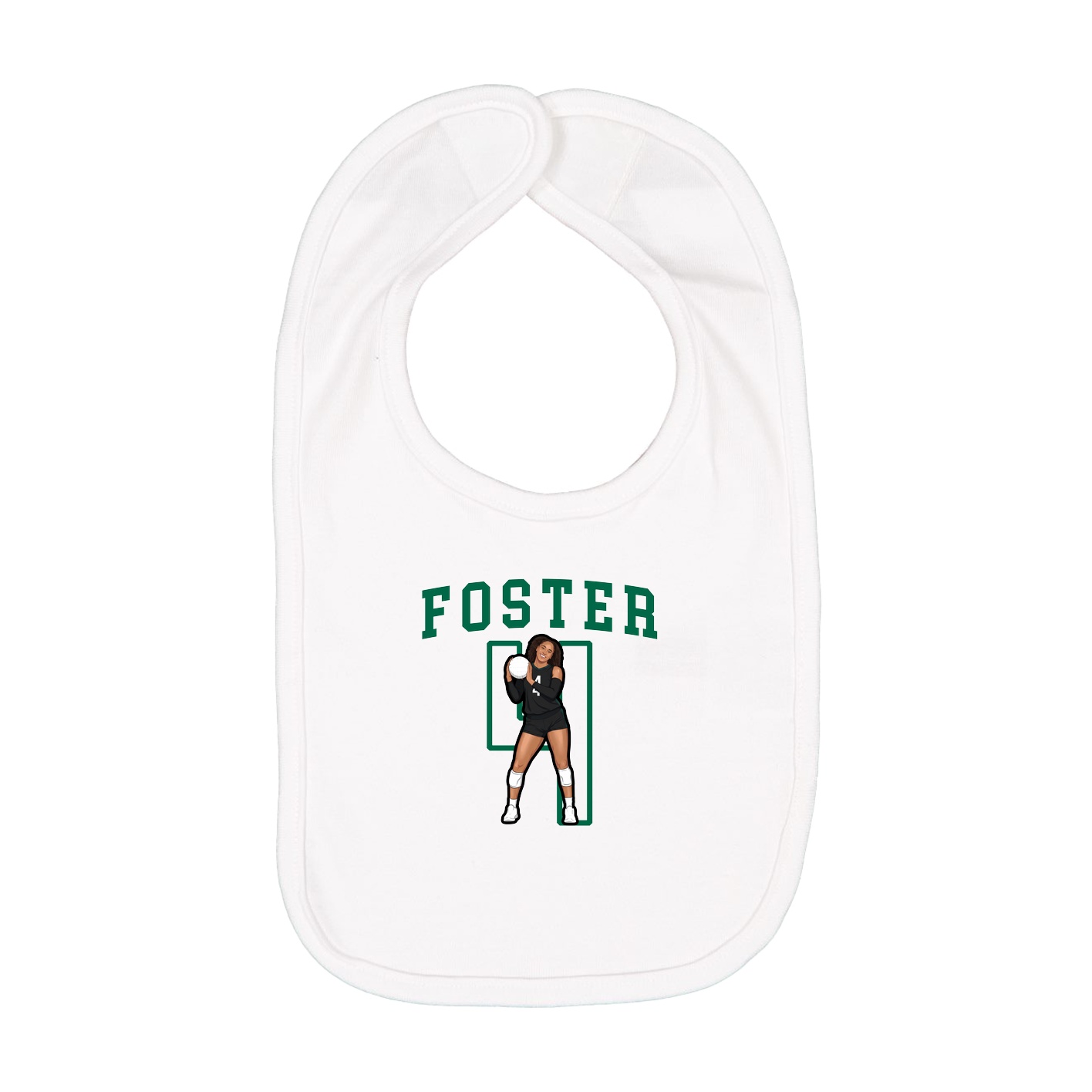 Infant Bib — Shirsey in White