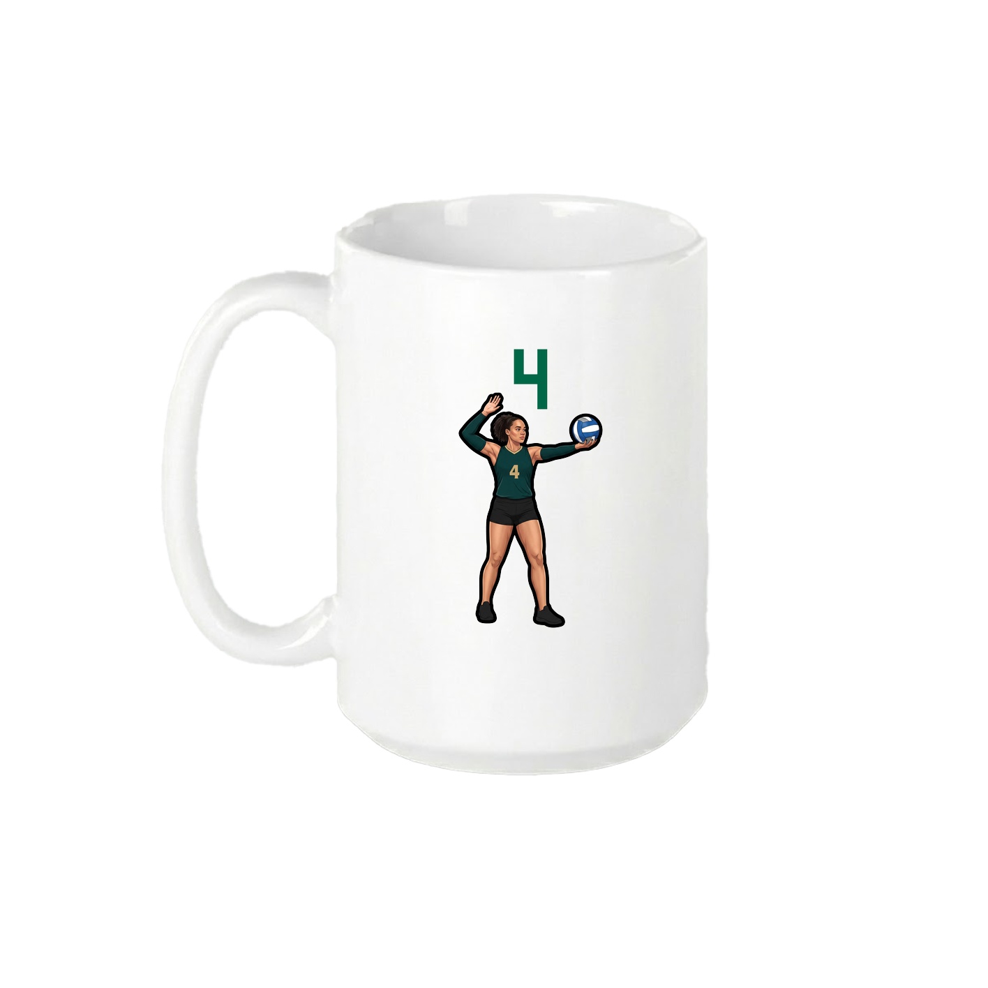 15oz Coffee Mug — Number Top in White