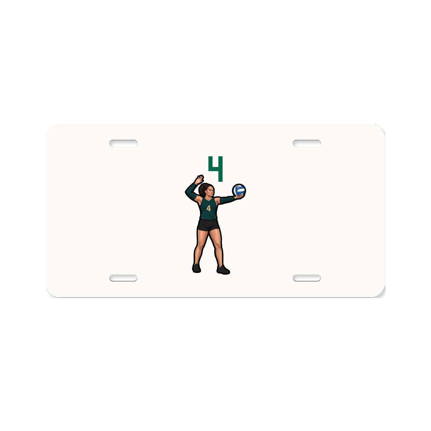 License Plate — Number Top in Classic
