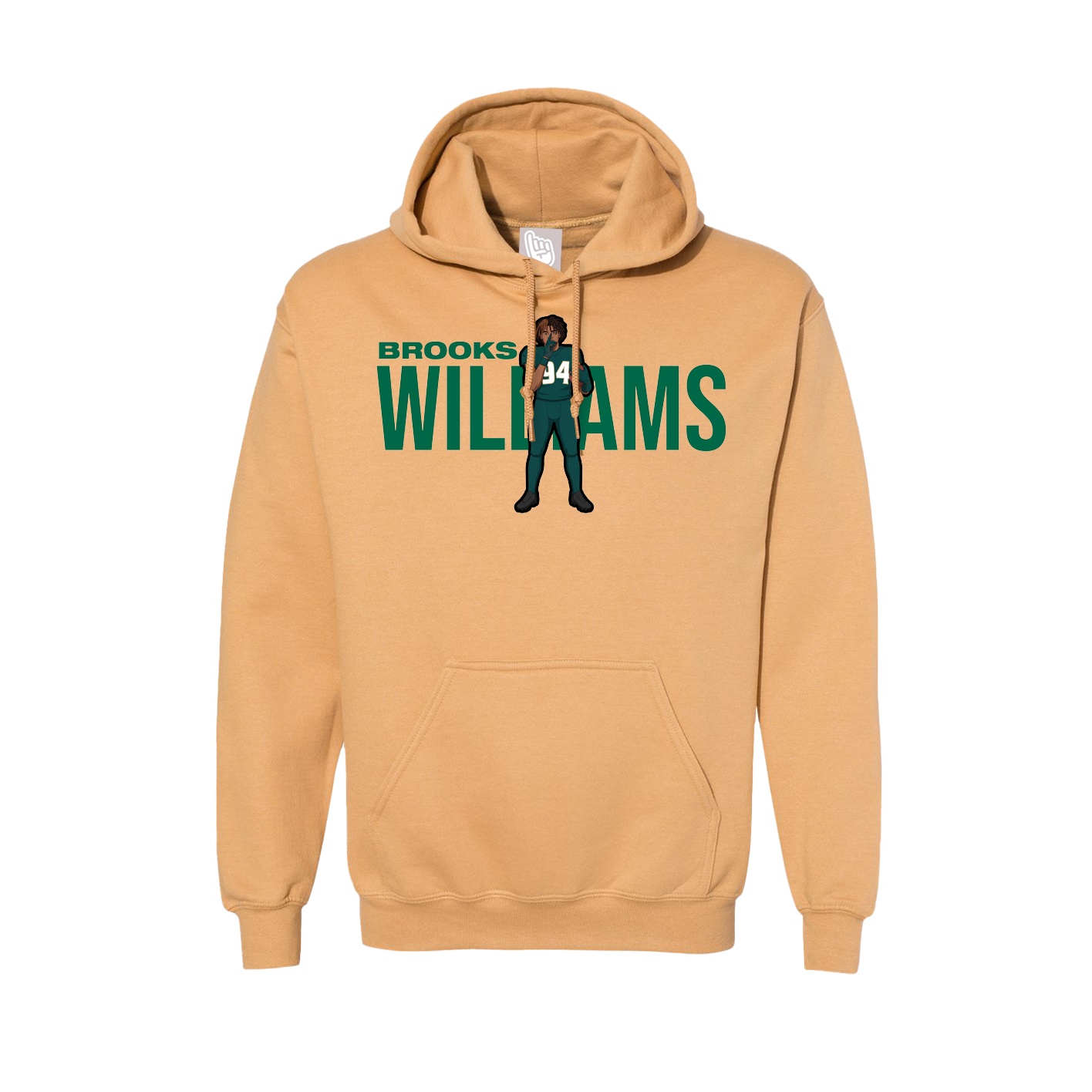 Hoodie — Player Name in Vegas Gold