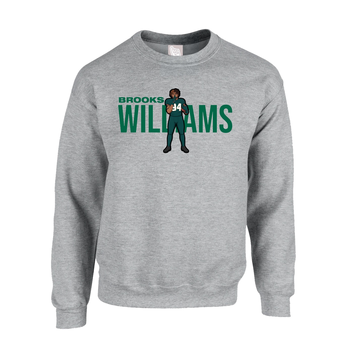 Fleece Crew — Player Name in Grey