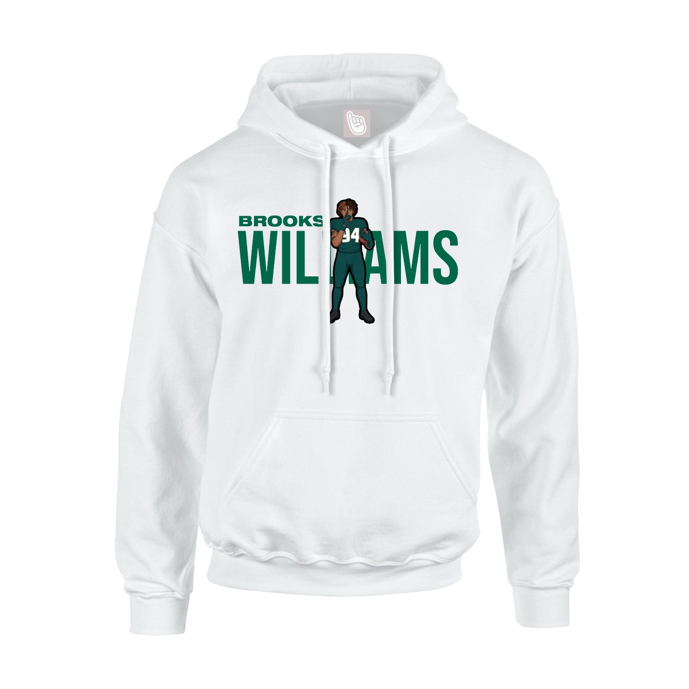 Youth Hoodie — Player Name in White