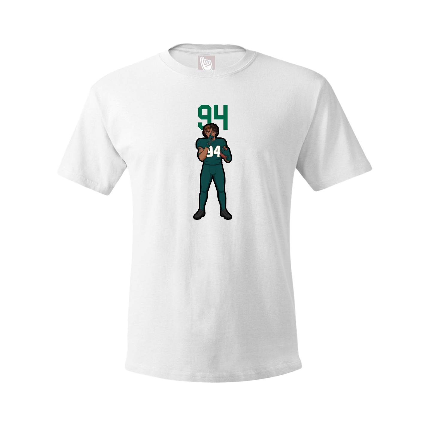 Youth Tee — Number Top in White