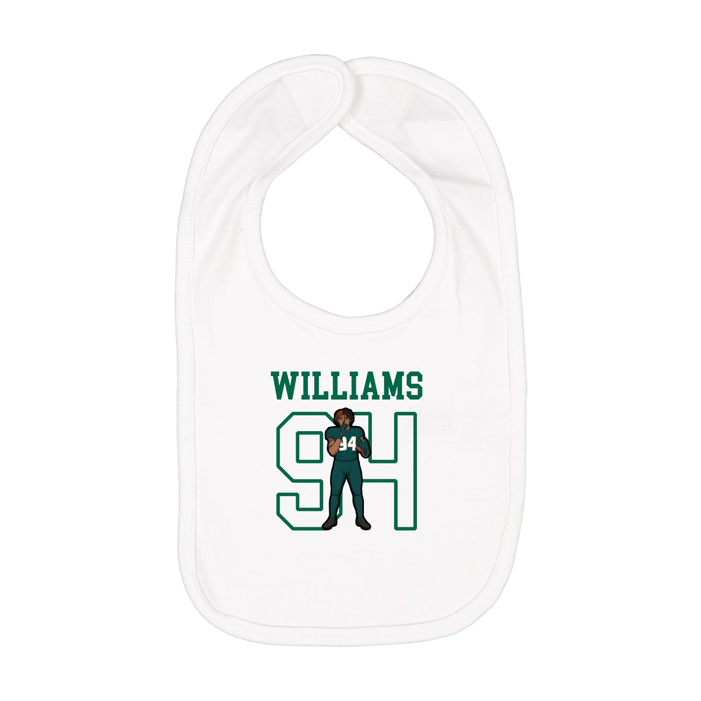 Infant Bib — Shirsey in White