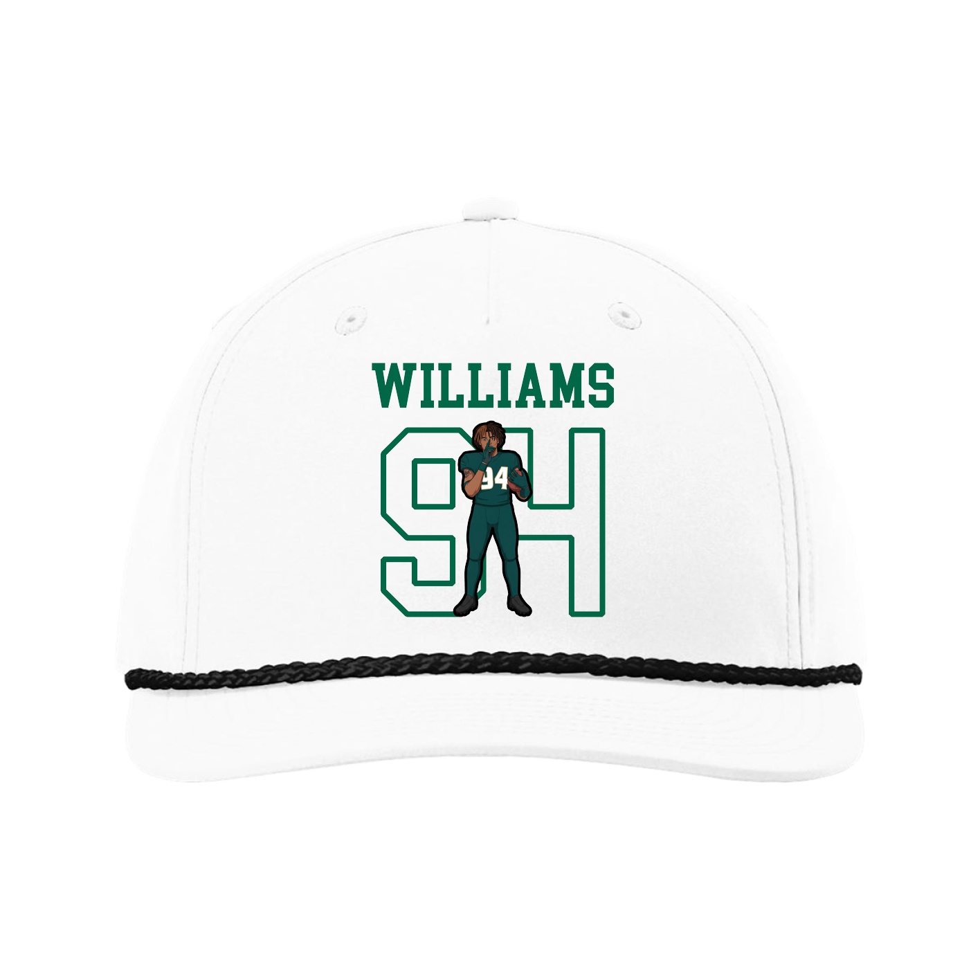 Five-Panel Classic Rope Cap — Shirsey in White