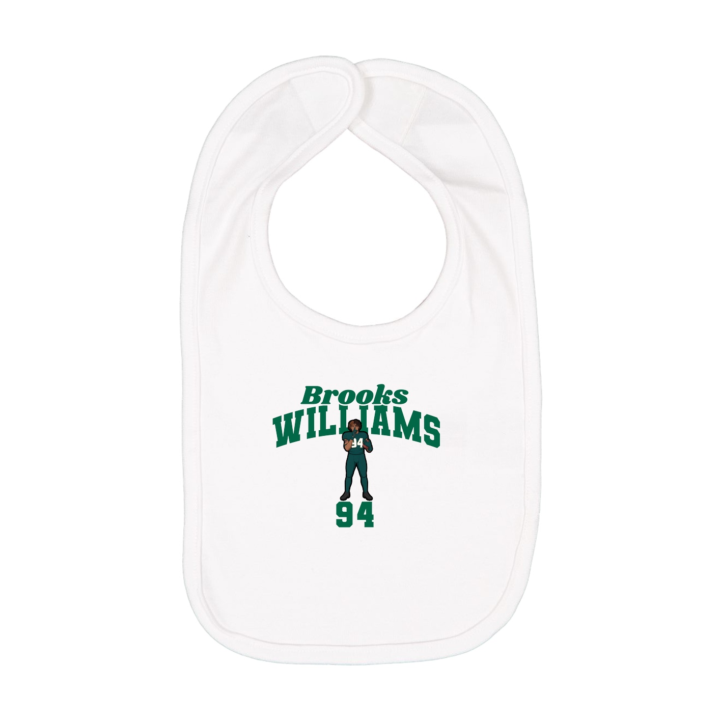 Infant Bib — Signature Arch in White