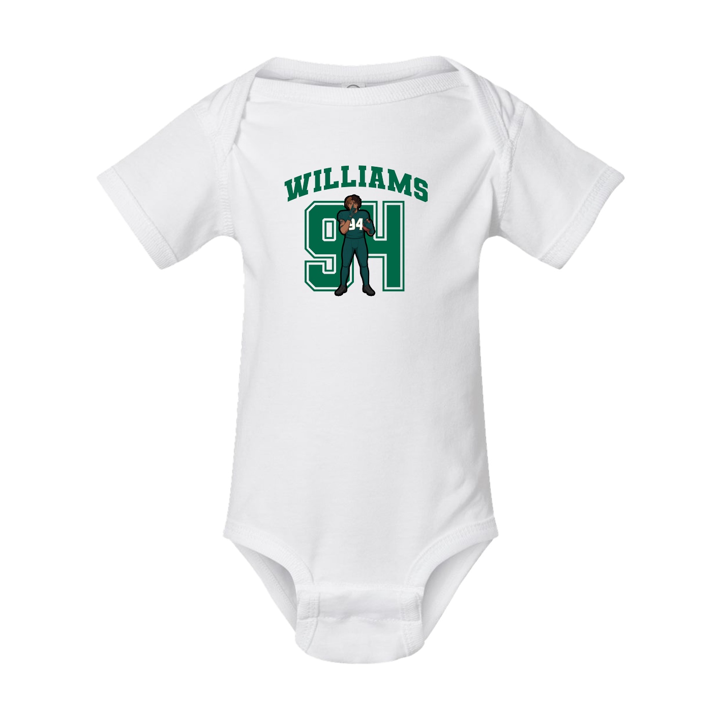 Baby Onesie — Number in White