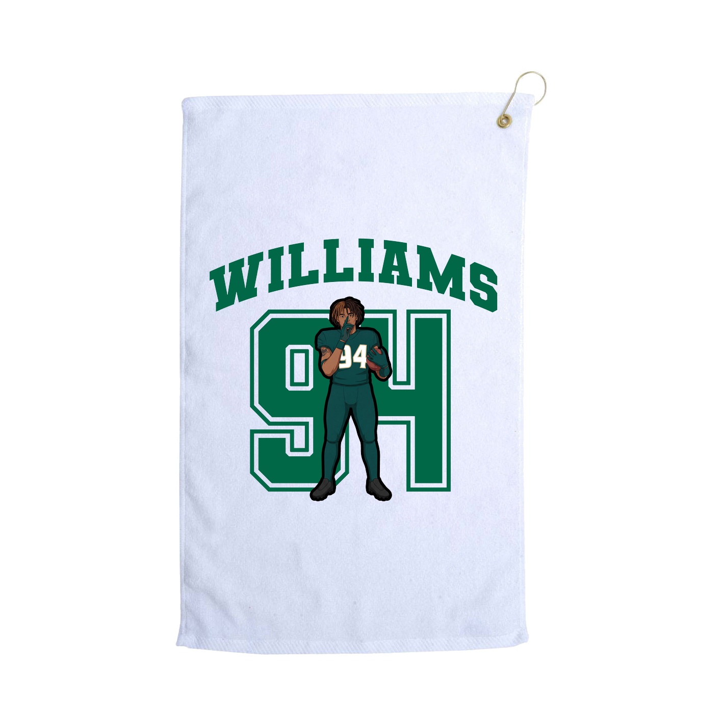 Golf Towel — Number in White