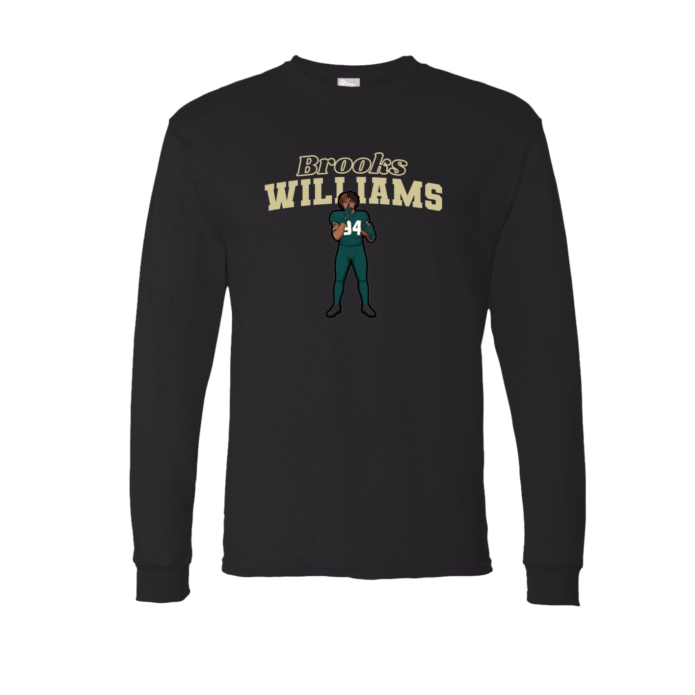 Long Sleeve Tee — Name Arch in Black