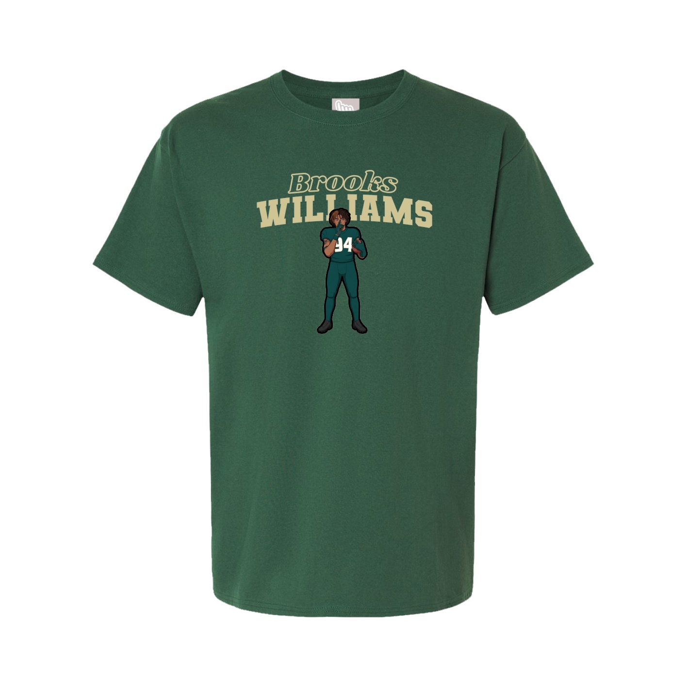 Youth Tee — Name Arch in Green