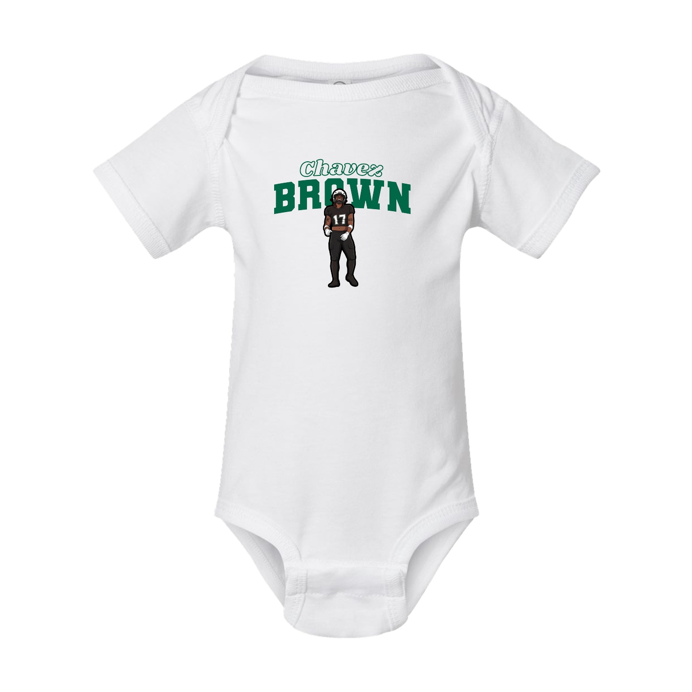 Baby Onesie — Name Arch in White