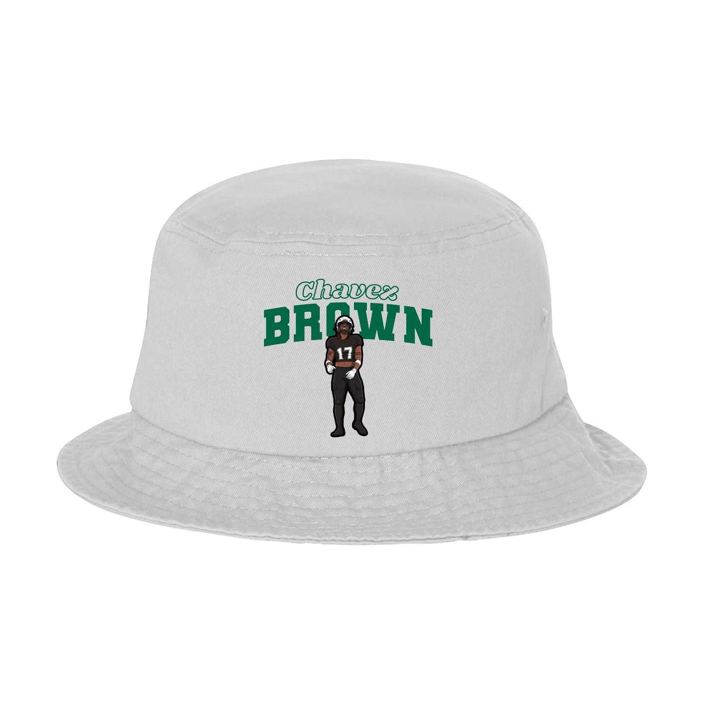 Bucket Cap — Name Arch in White