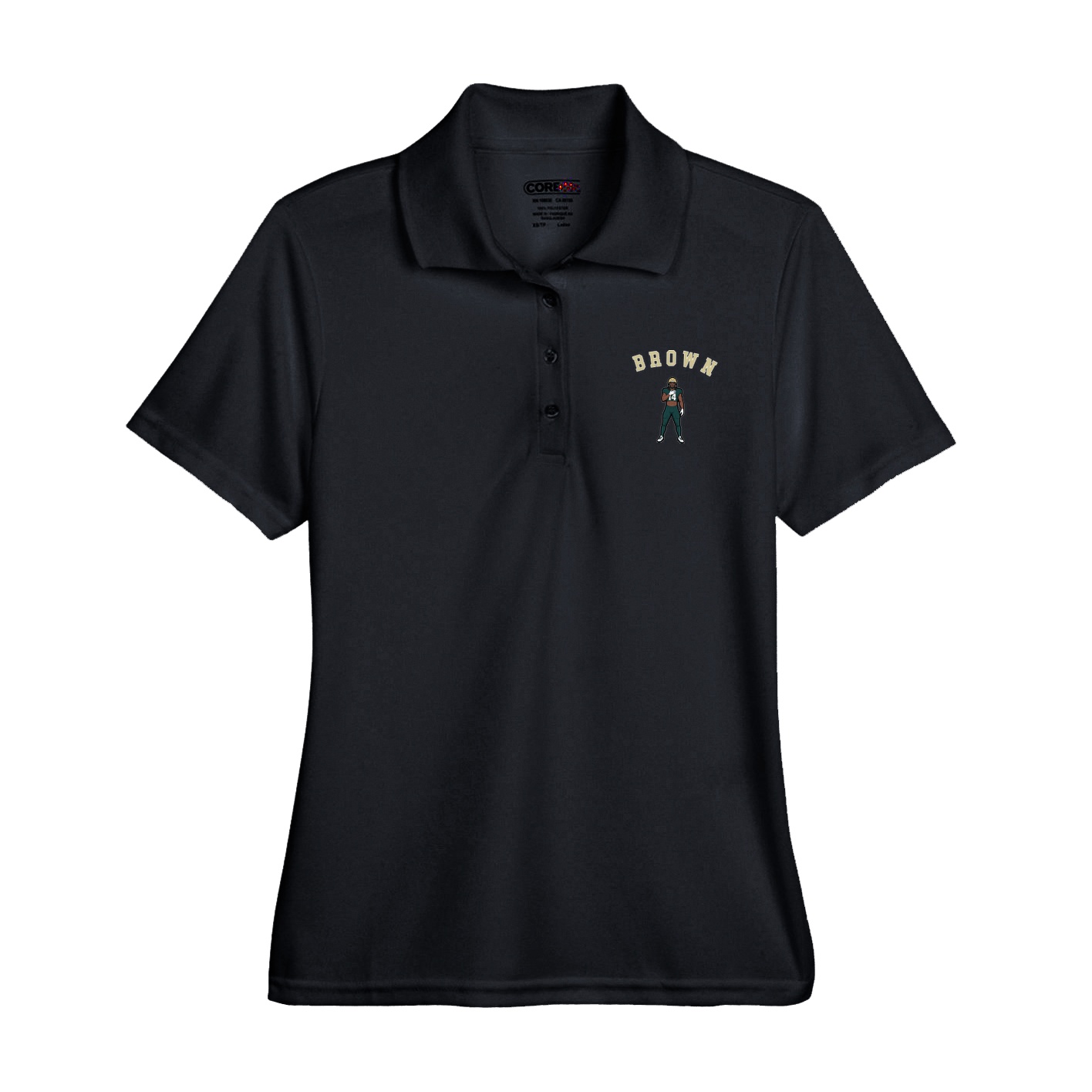 Womens Performance Polo — Shirsey Arch in Black