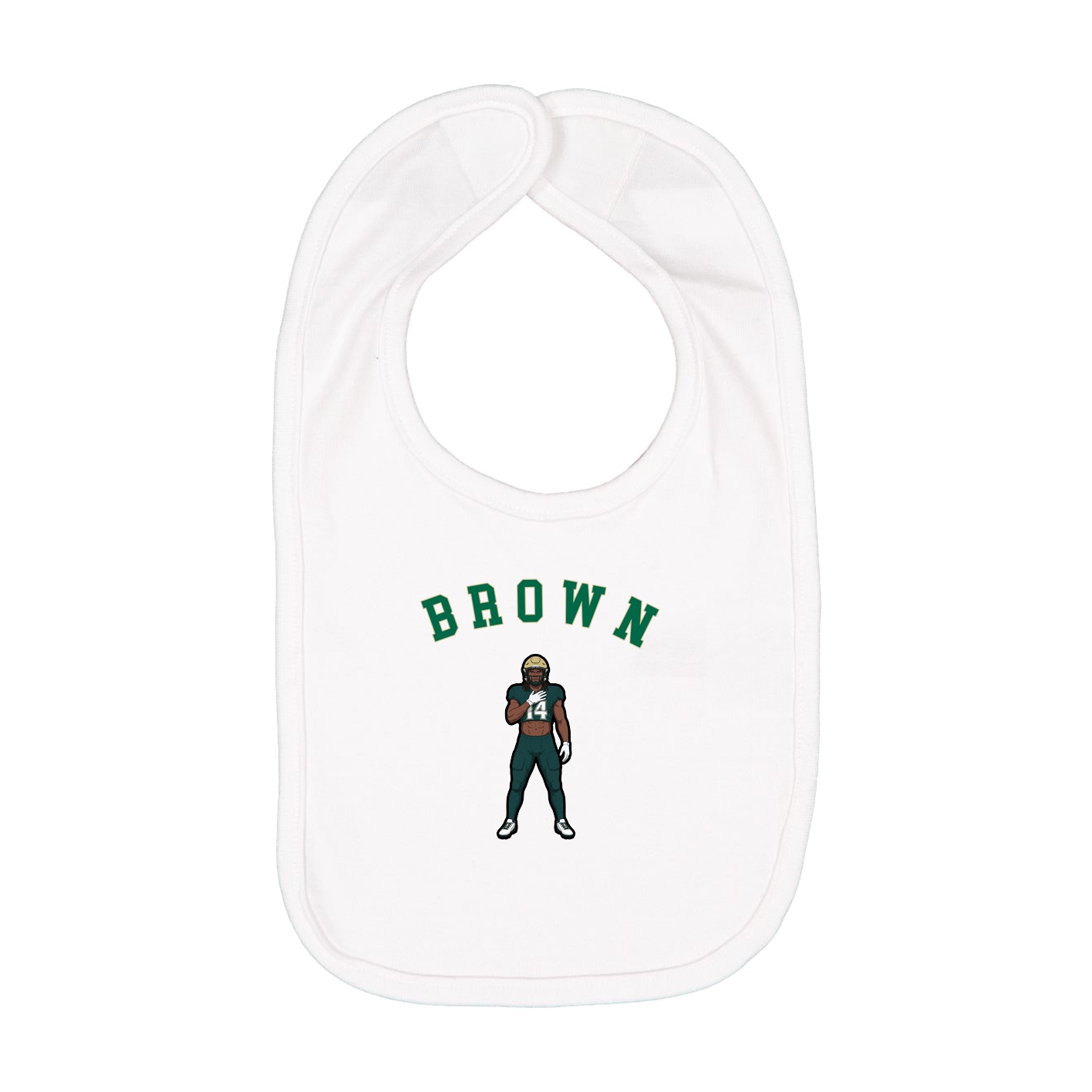 Infant Bib — Shirsey Arch in White