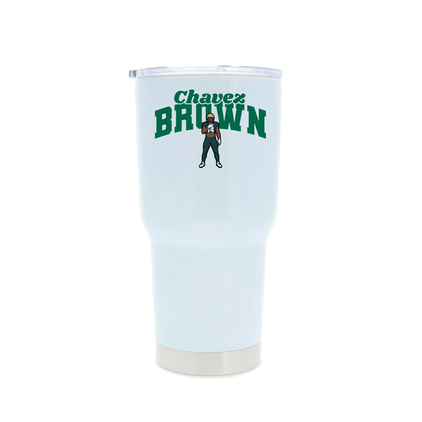 30oz Stainless Steel Tumbler — Signature Arch in White