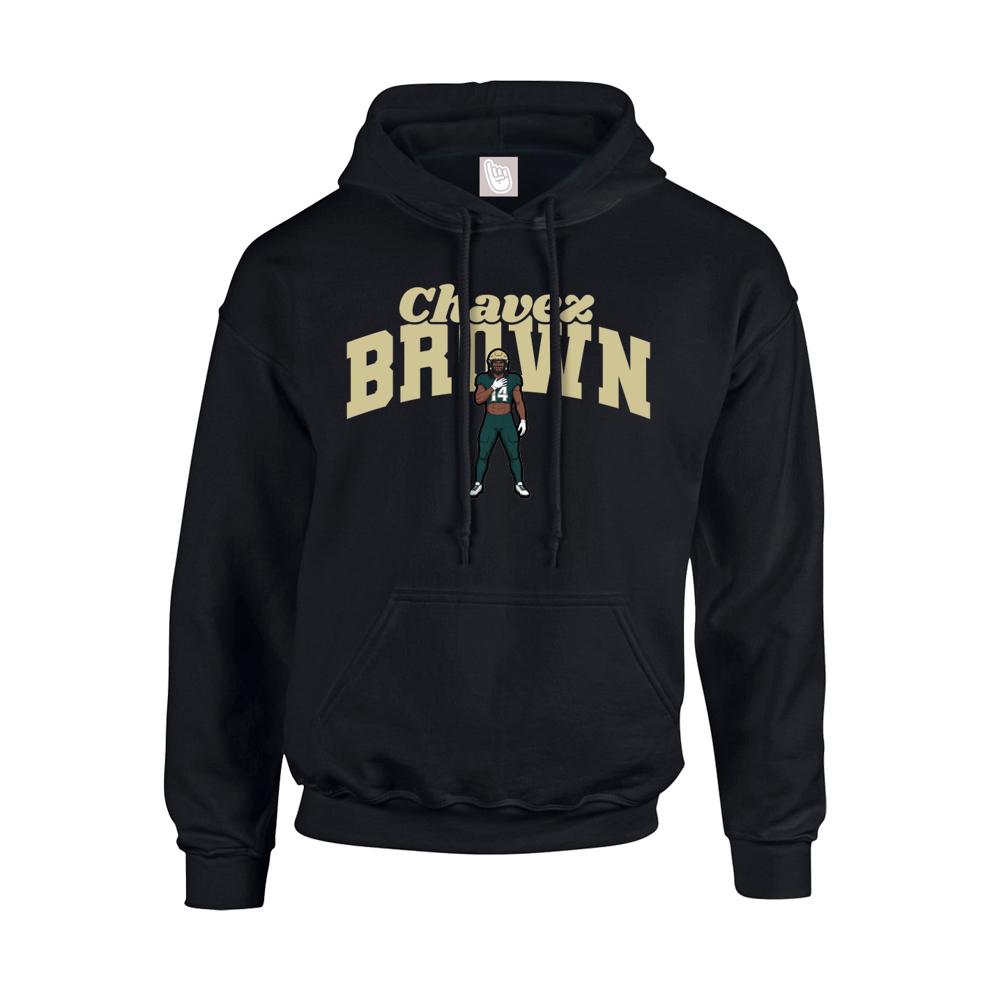 Youth Hoodie — Signature Arch in Black