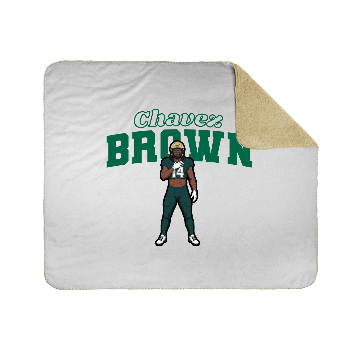 Throw Blanket — Name Arch in White