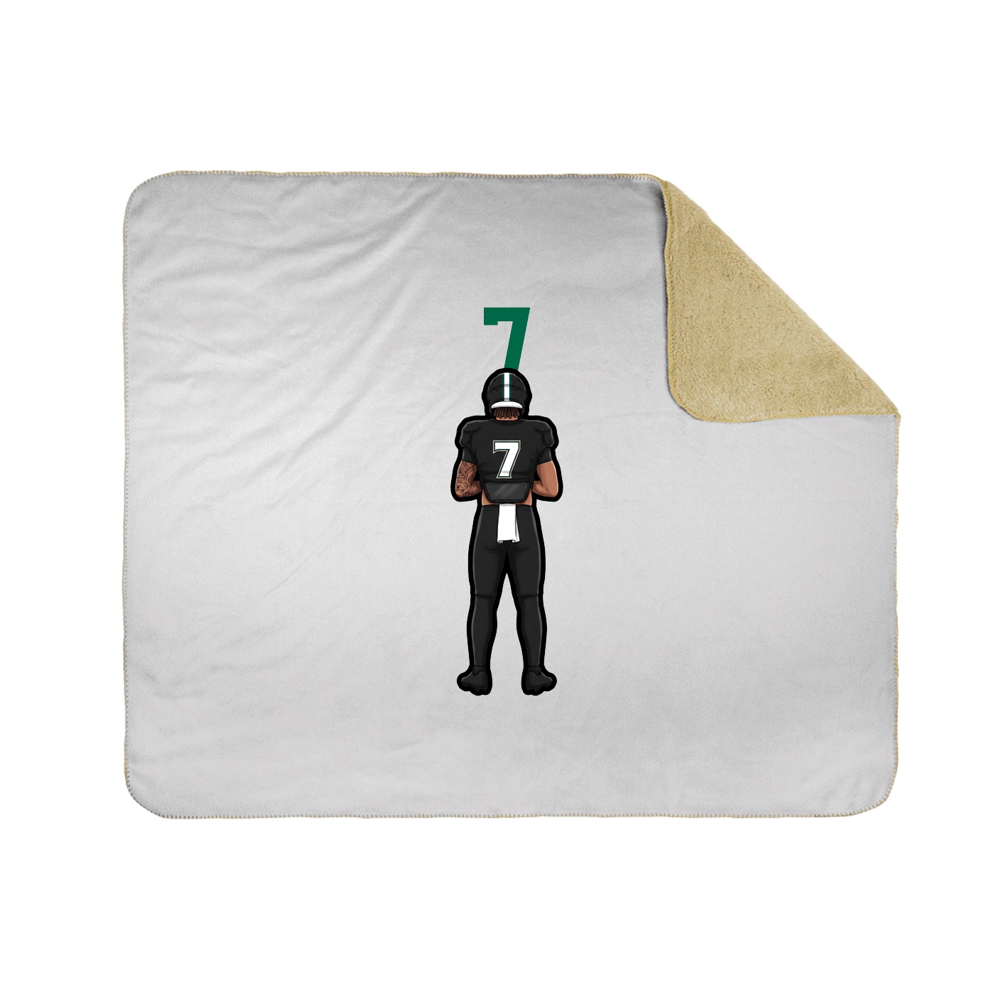 Throw Blanket — Number Top in White