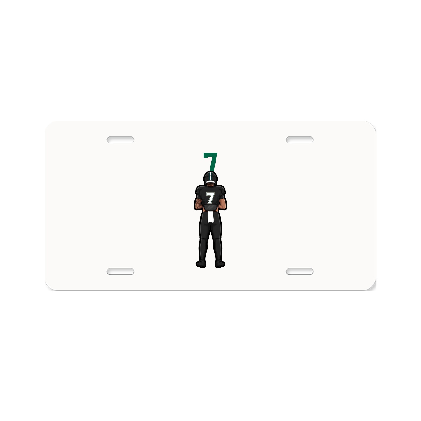License Plate — Number Top in Classic