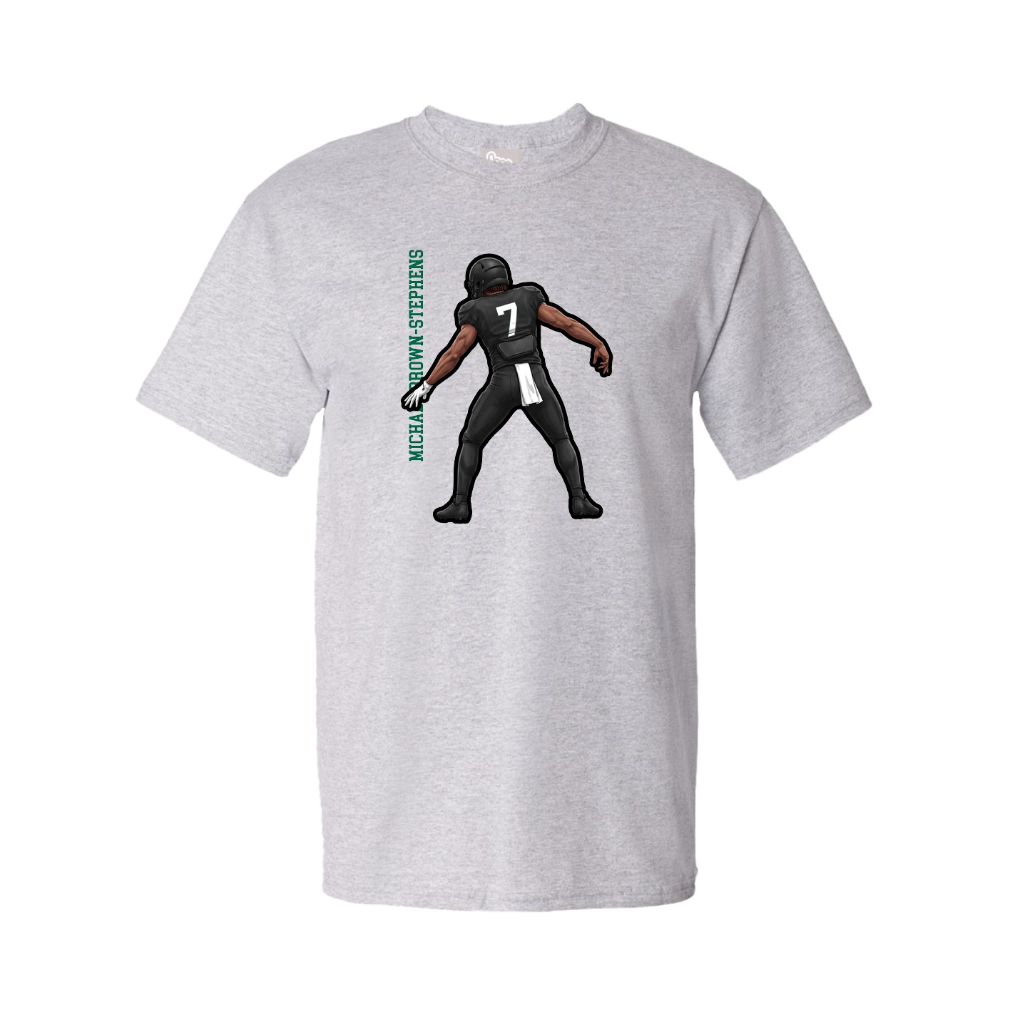 Tee — Name Vertical in Grey