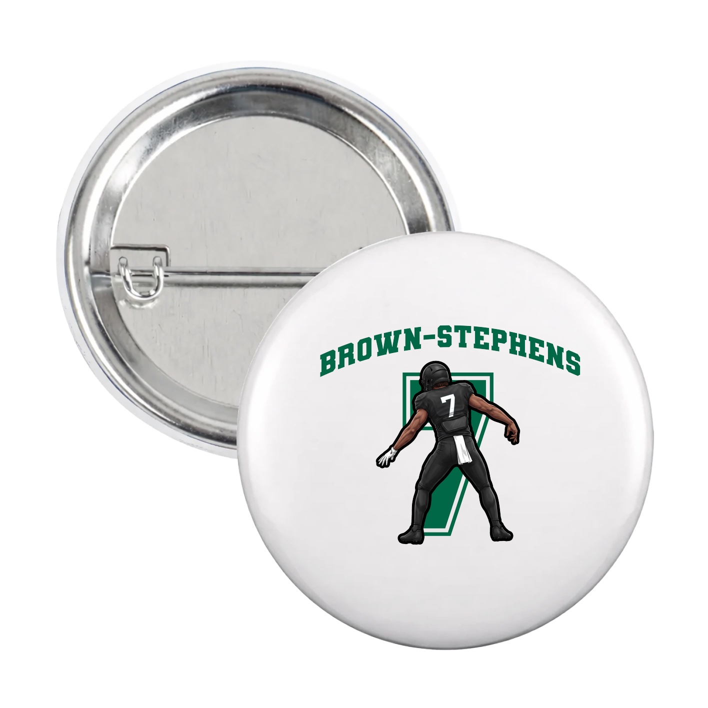 Game Day Button — Number in White