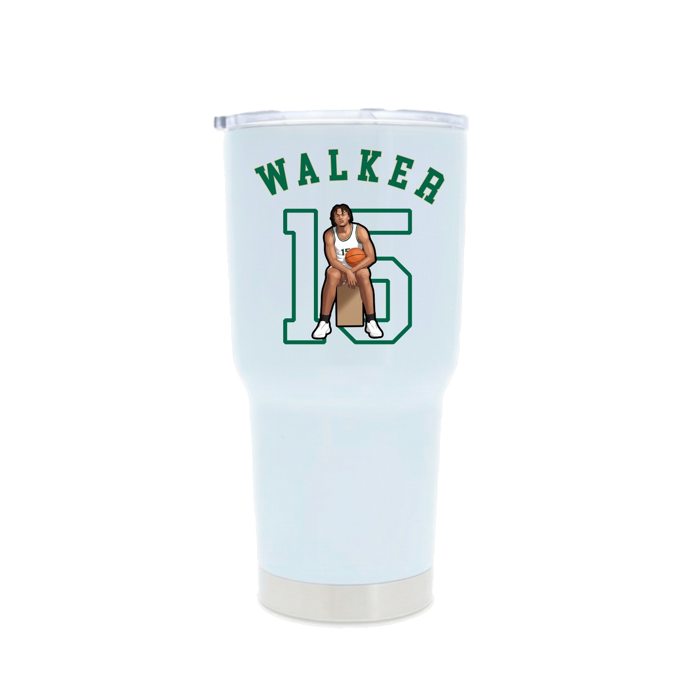 30oz Stainless Steel Tumbler — Shirsey Arch in White
