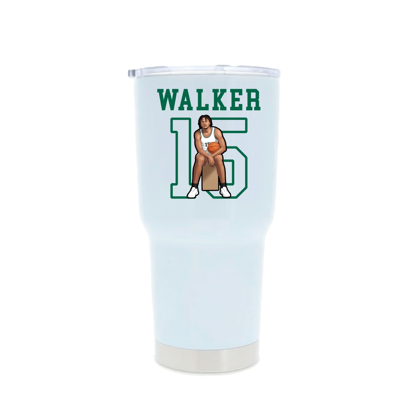 30oz Stainless Steel Tumbler — Shirsey in White