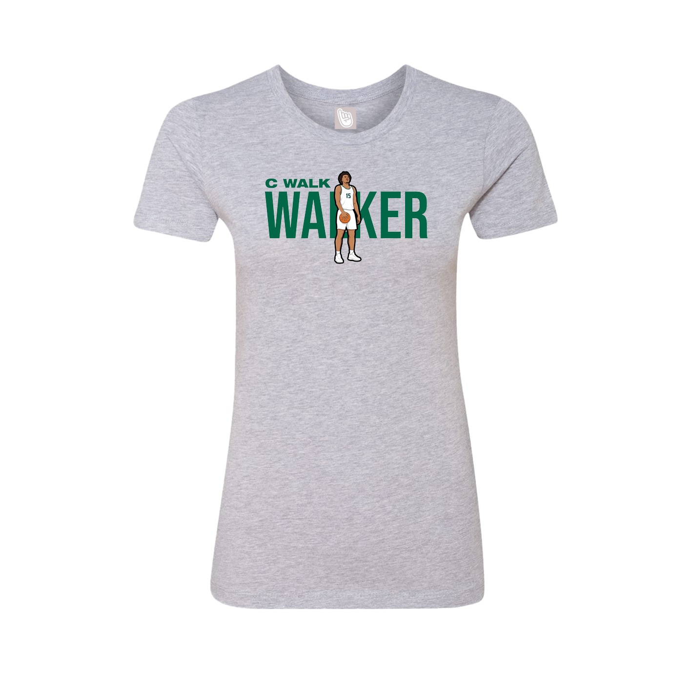 Womens Tee — Player Name in Grey