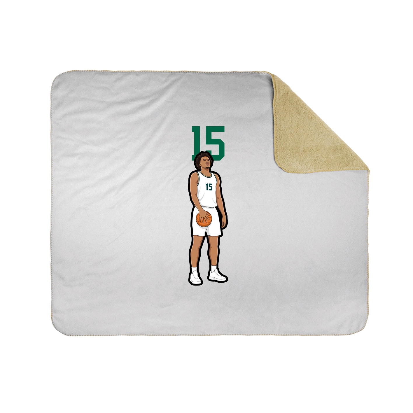 Throw Blanket — Number Top in White