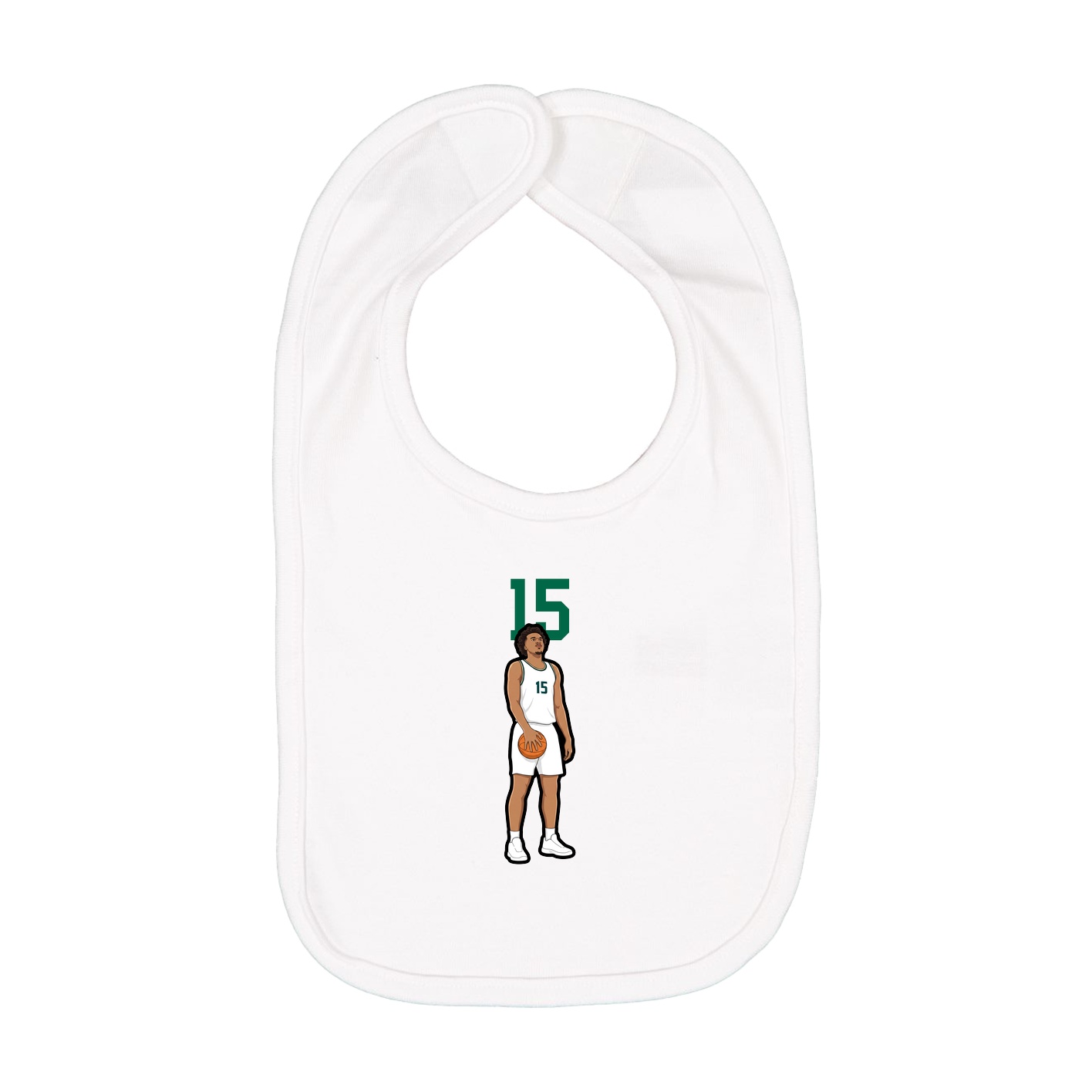 Infant Bib — Number Top in White