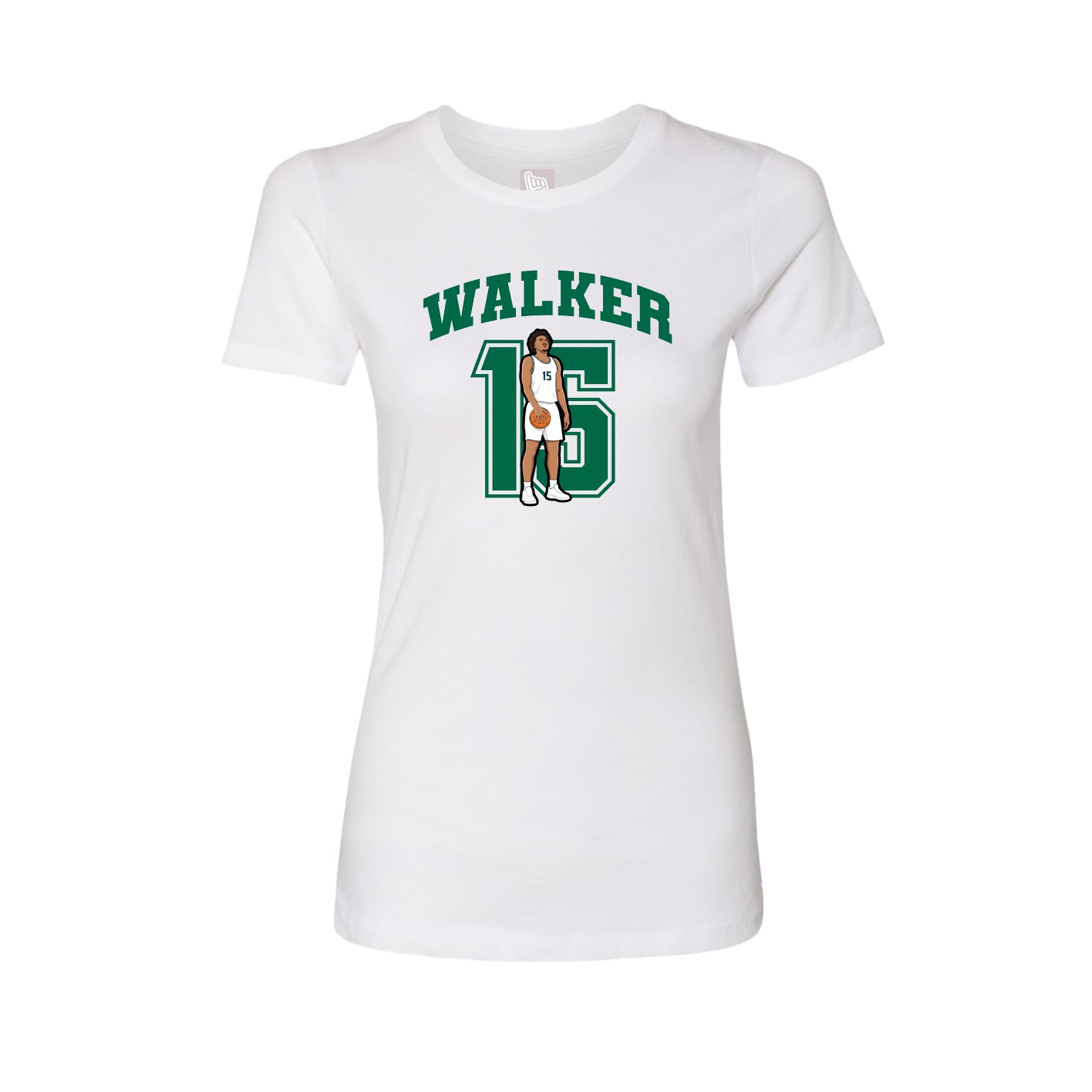 Womens Tee — Number in White