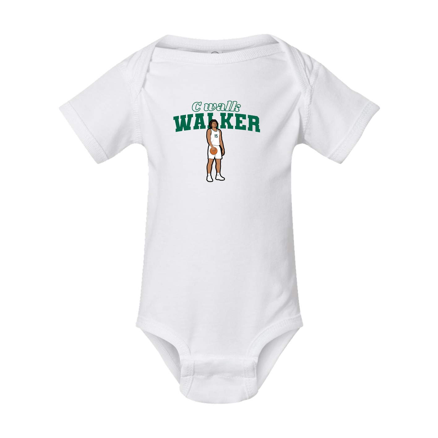 Baby Onesie — Name Arch in White