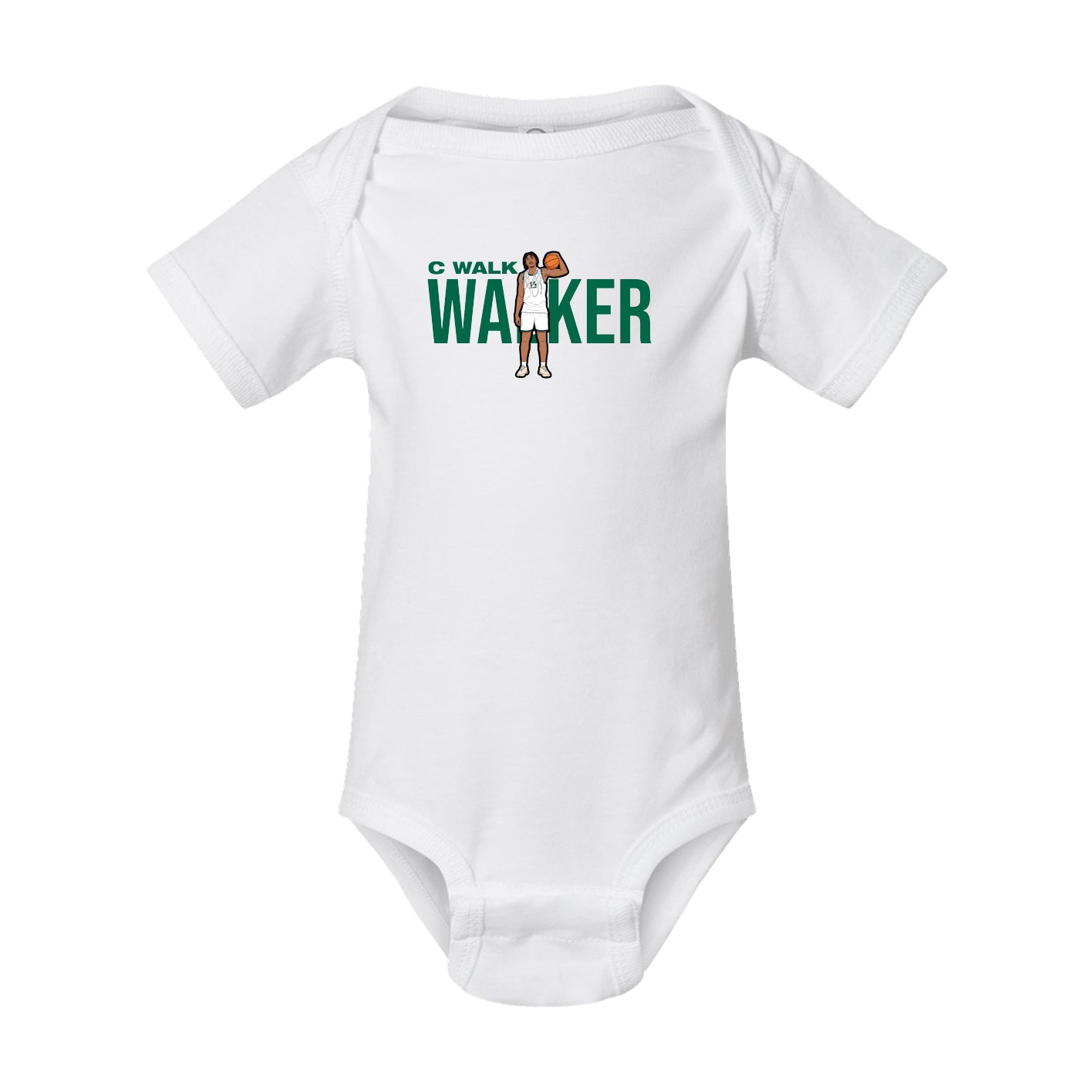 Baby Onesie — Player Name in White