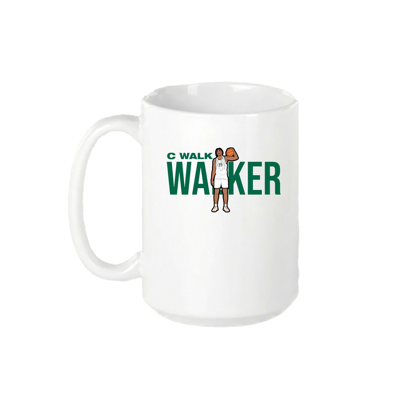 15oz Coffee Mug — Player Name in White