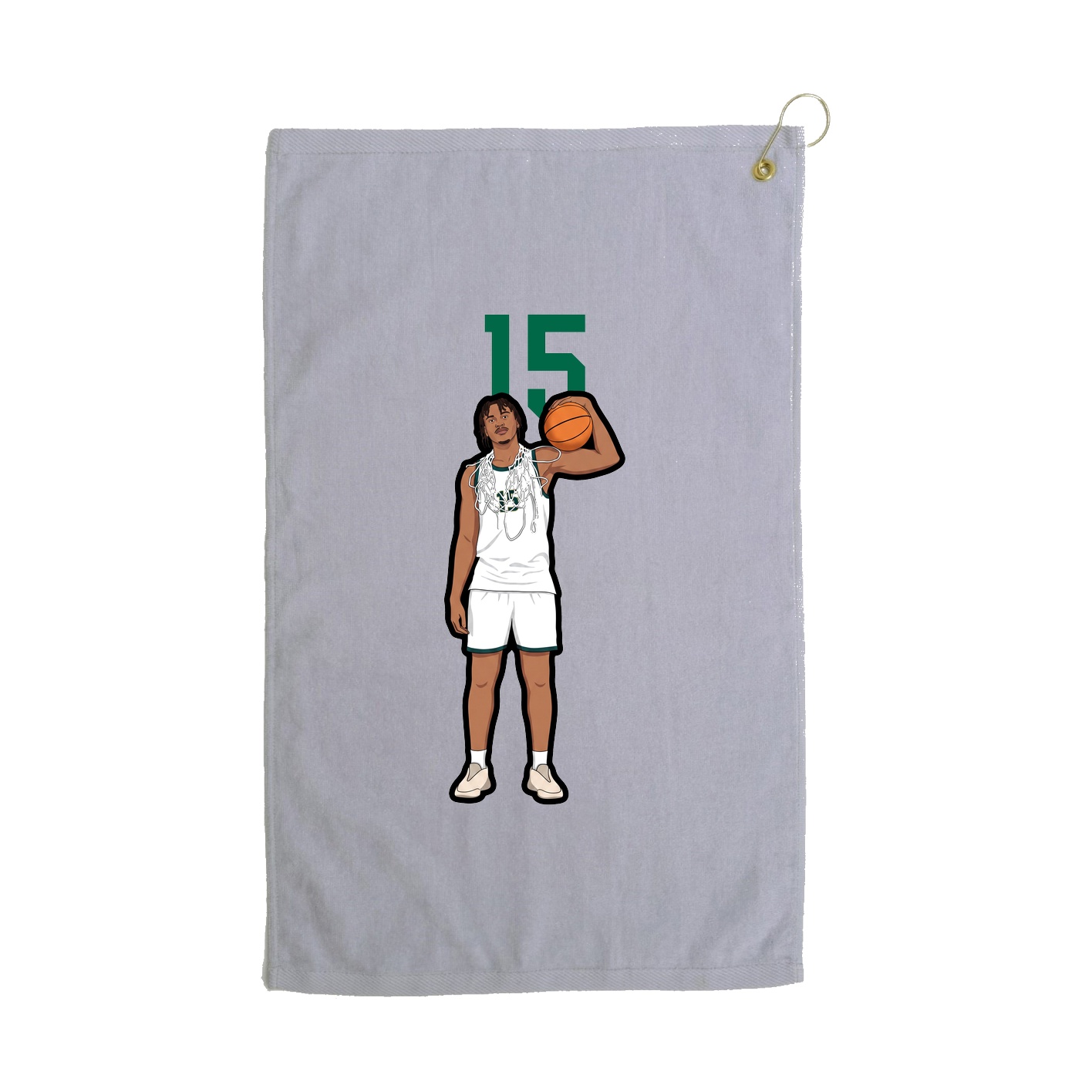 Golf Towel — Number Top in Grey