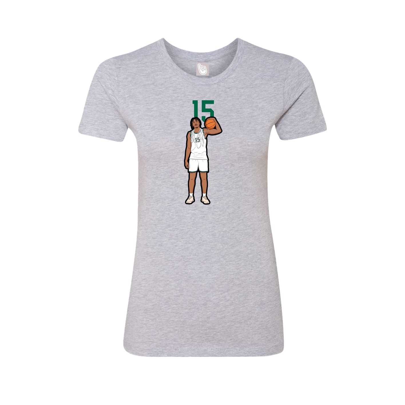 Womens Tee — Number Top in Grey
