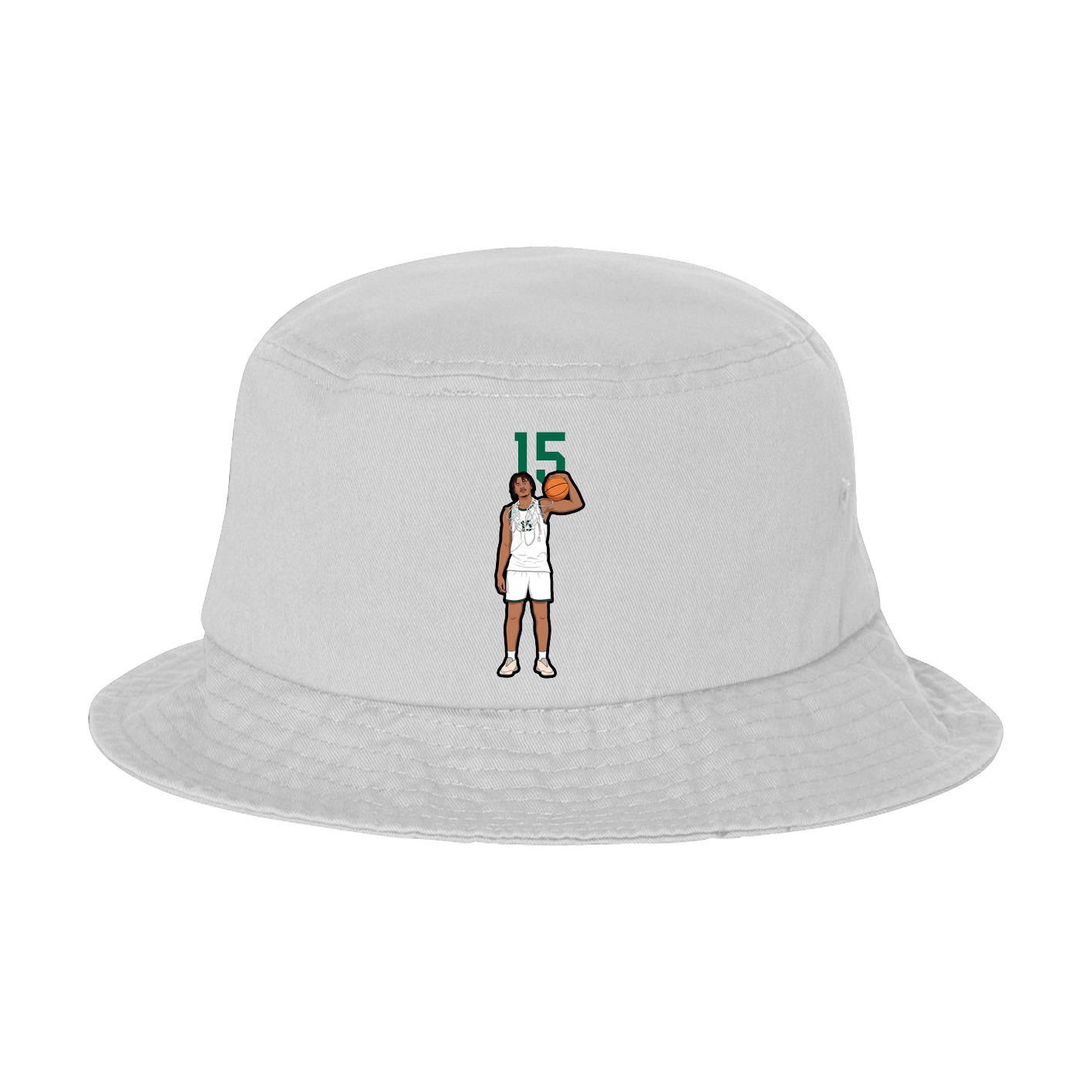 Bucket Cap — Number Top in White