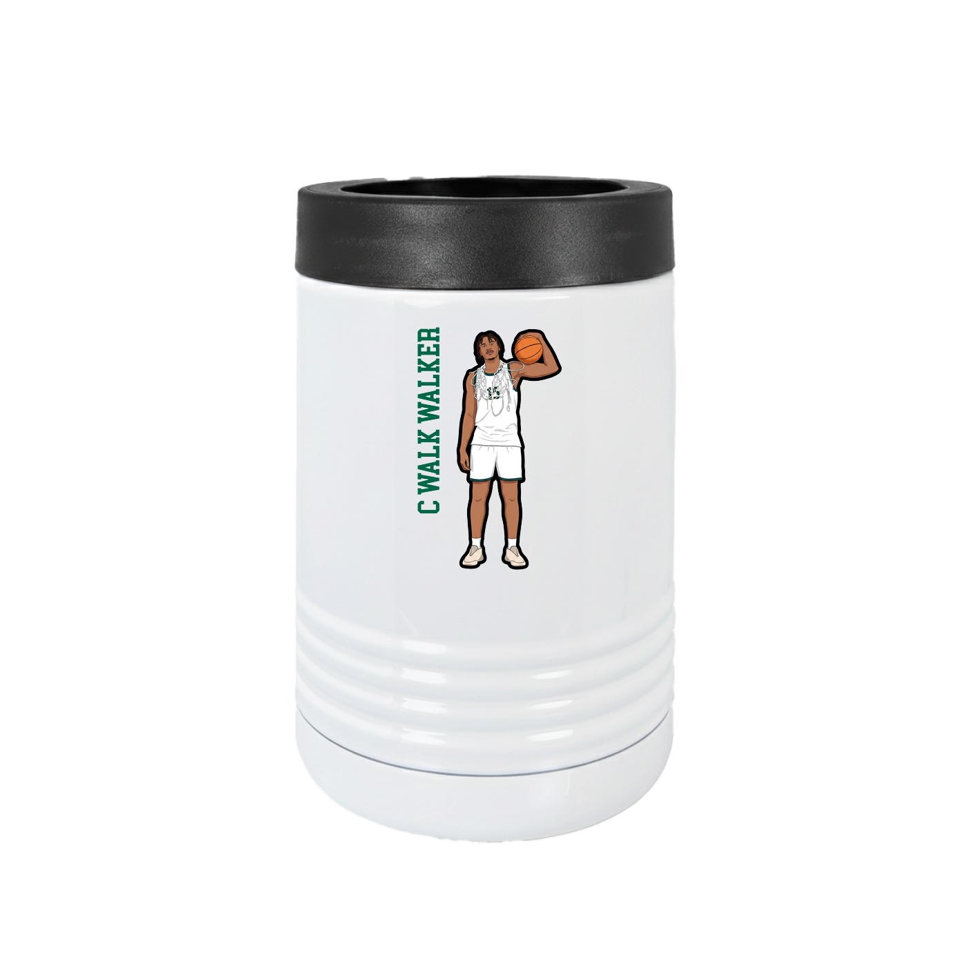 Beverage Holder — Name Vertical in White