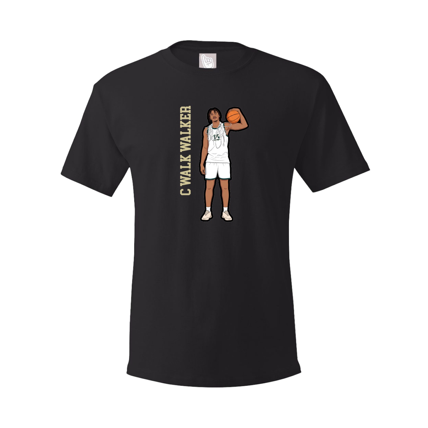 Youth Tee — Name Vertical in Black