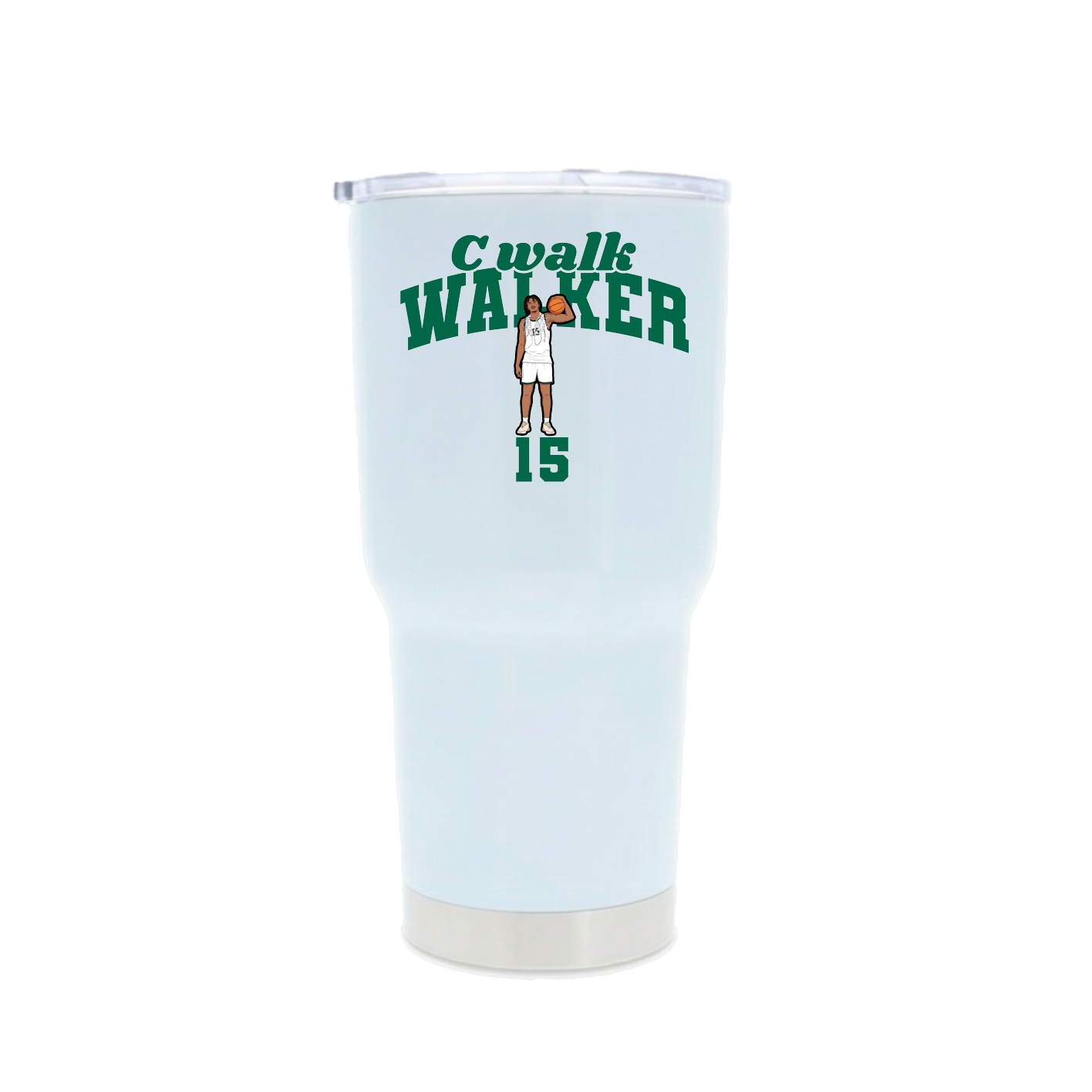 30oz Stainless Steel Tumbler — Signature Arch in White