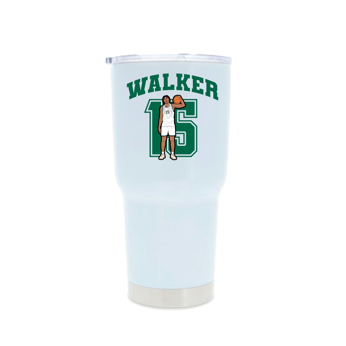 30oz Stainless Steel Tumbler — Number in White