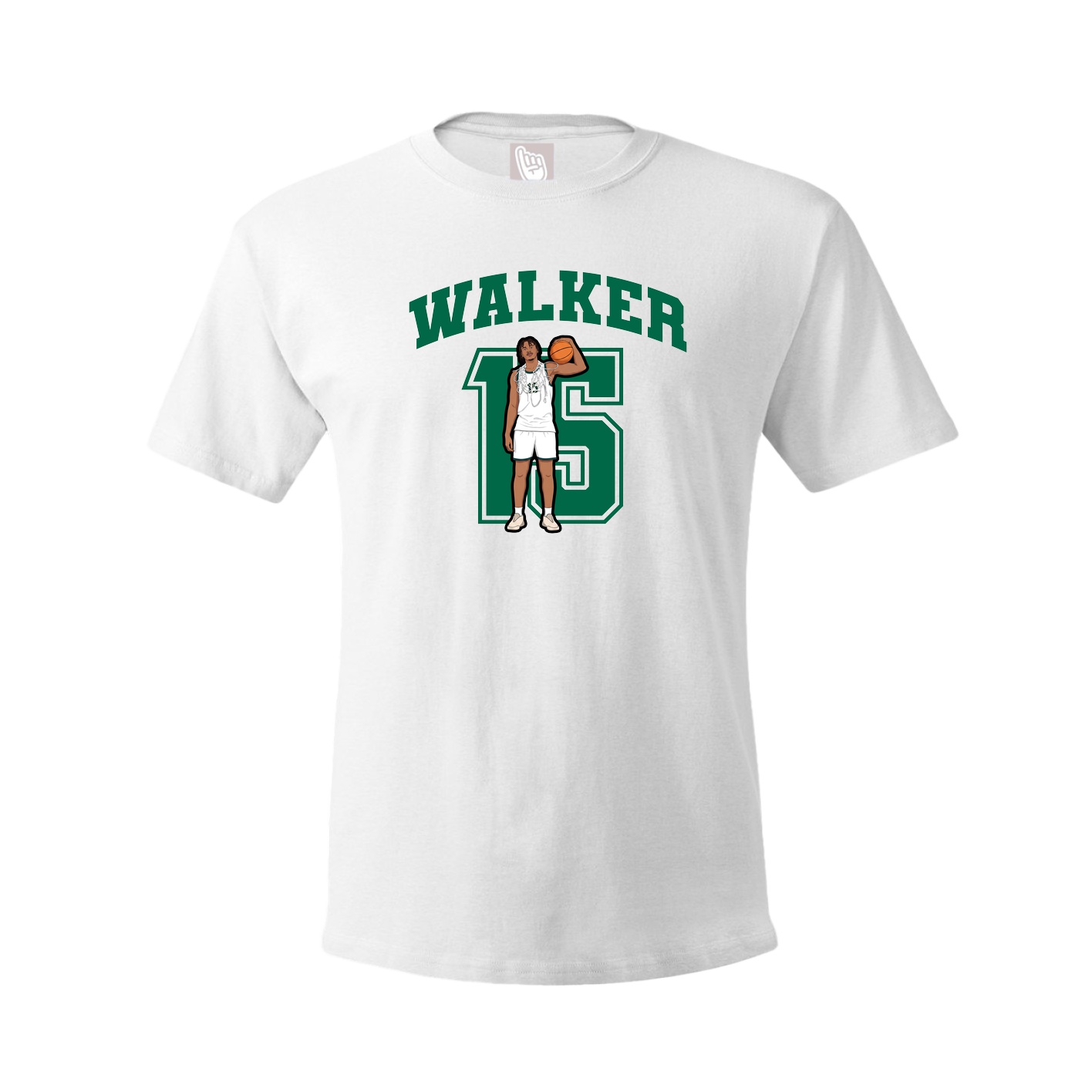 Youth Tee — Number in White