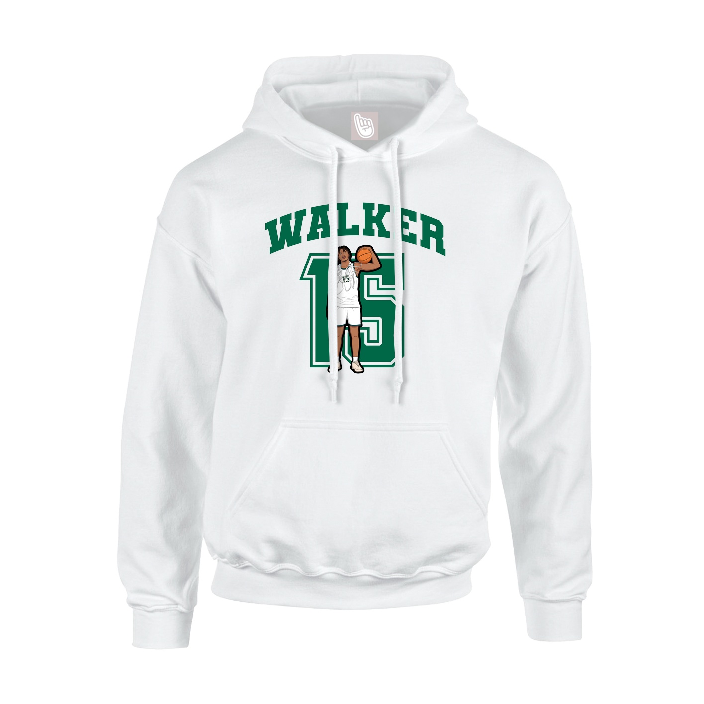 Hoodie — Number in White