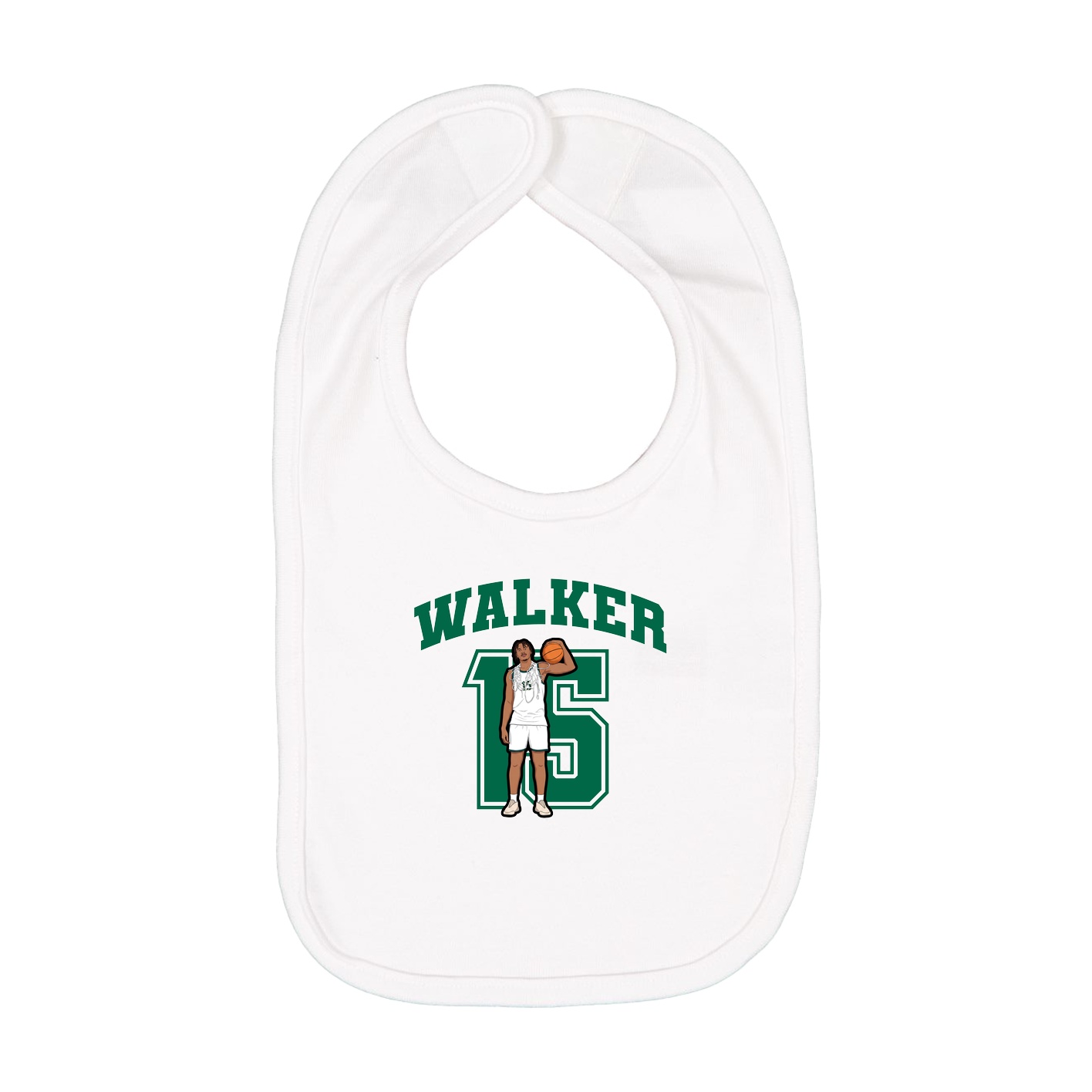 Infant Bib — Number in White