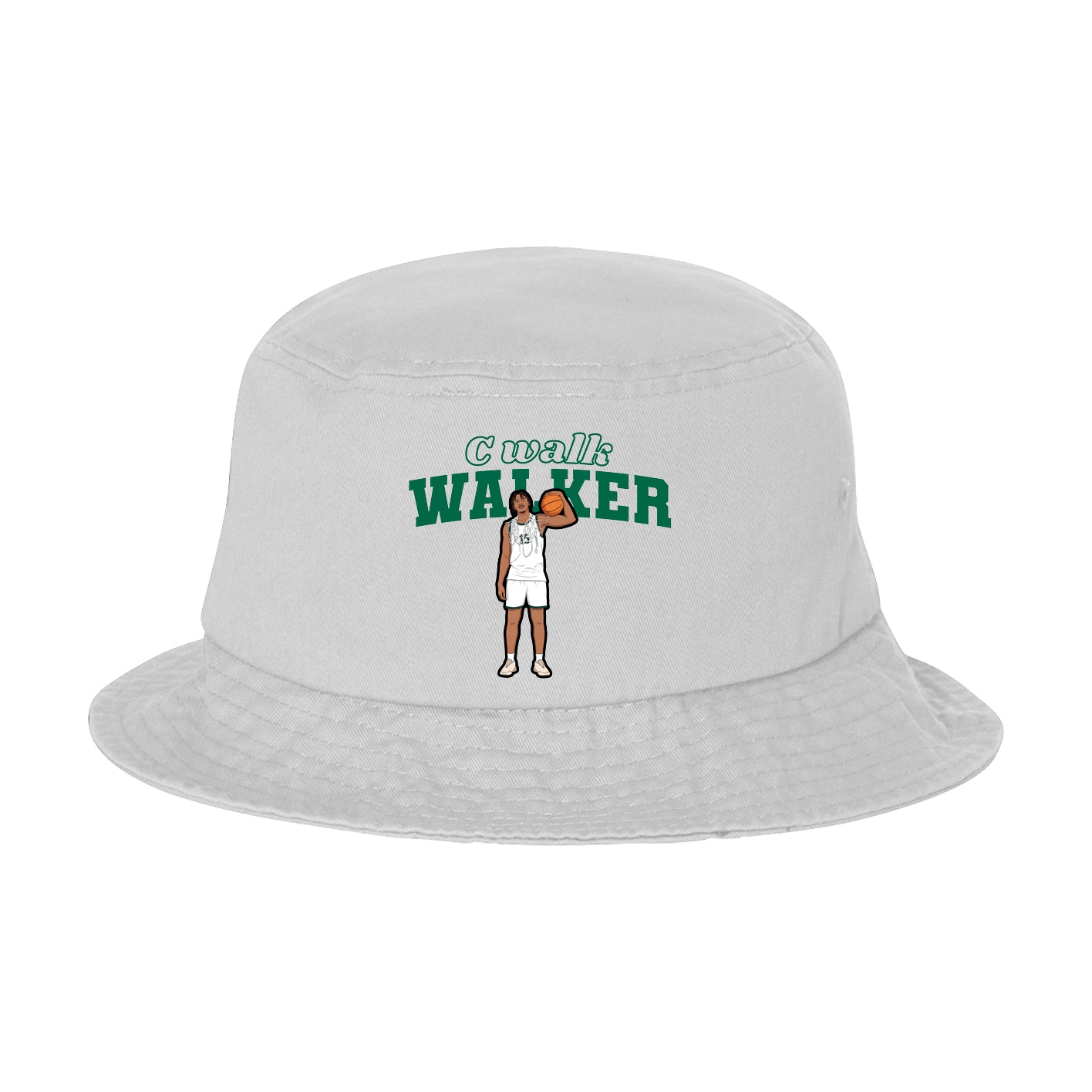 Bucket Cap — Name Arch in White