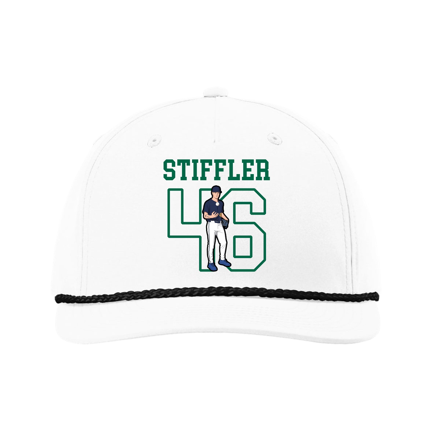 Five-Panel Classic Rope Cap — Shirsey in White